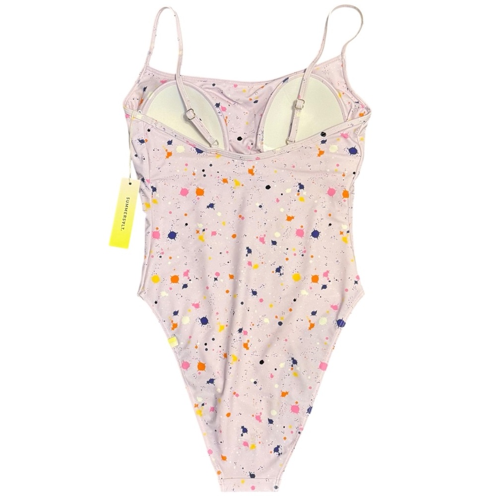 Summersalt Perfect High-Leg One-Piece Swimsuit Lilac Resort Sz 4 Beach Holiday - Picture 3 of 5
